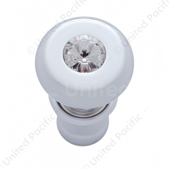 Chrome Deluxe Cigarette Lighter With Clear Crystal