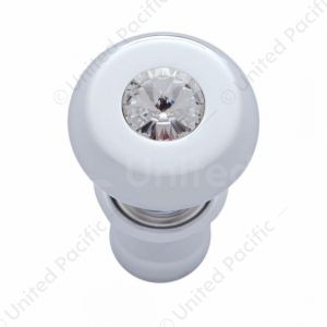 Chrome Deluxe Cigarette Lighter With Clear Crystal