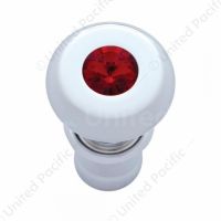 Chrome Deluxe Cigarette Lighter With Red Crystal