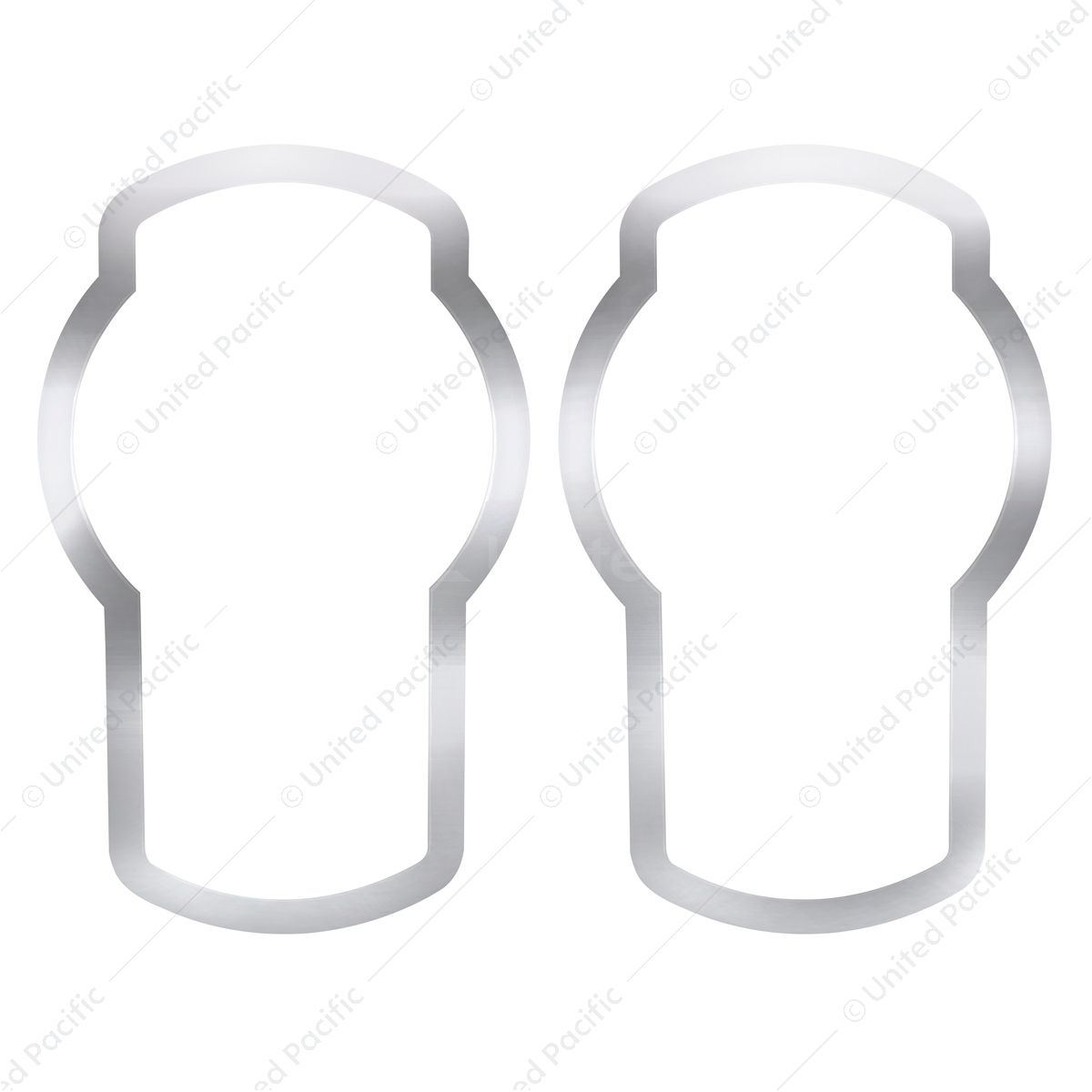 Stainless 2007+ Kenworth T660/T370 Hood Logo Trims (2-Pack)