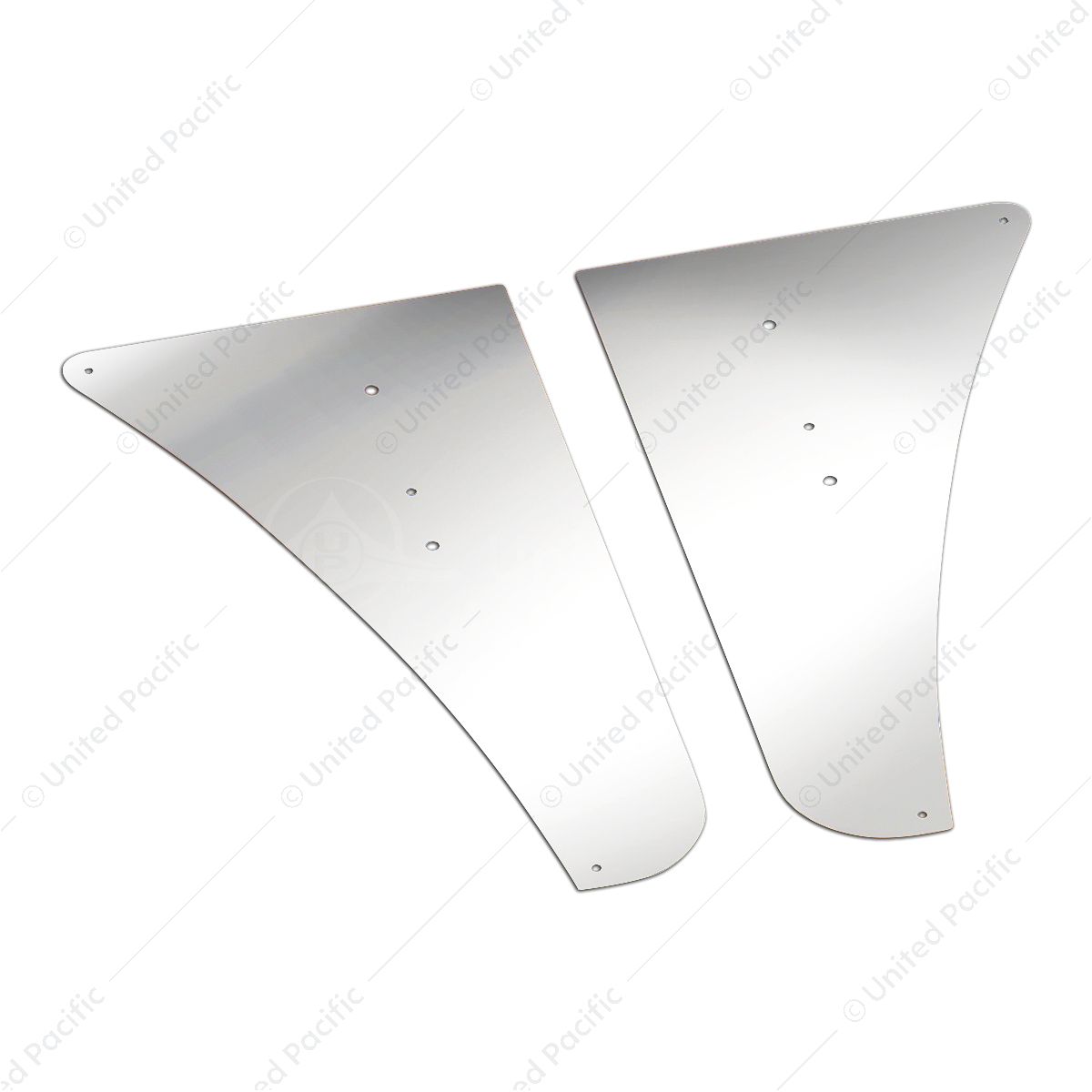 Stainless Plain Lower Hood Panel For 1989+ Kenworth W900L (Pair)