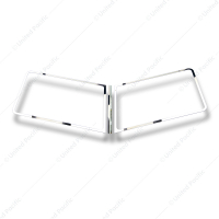 Stainless 3 PC. Windshield Trim For 1987+ Peterbilt 379/386/388/389