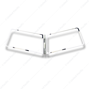 Stainless 3 PC. Windshield Trim For 1987+ Peterbilt 379/386/388/389