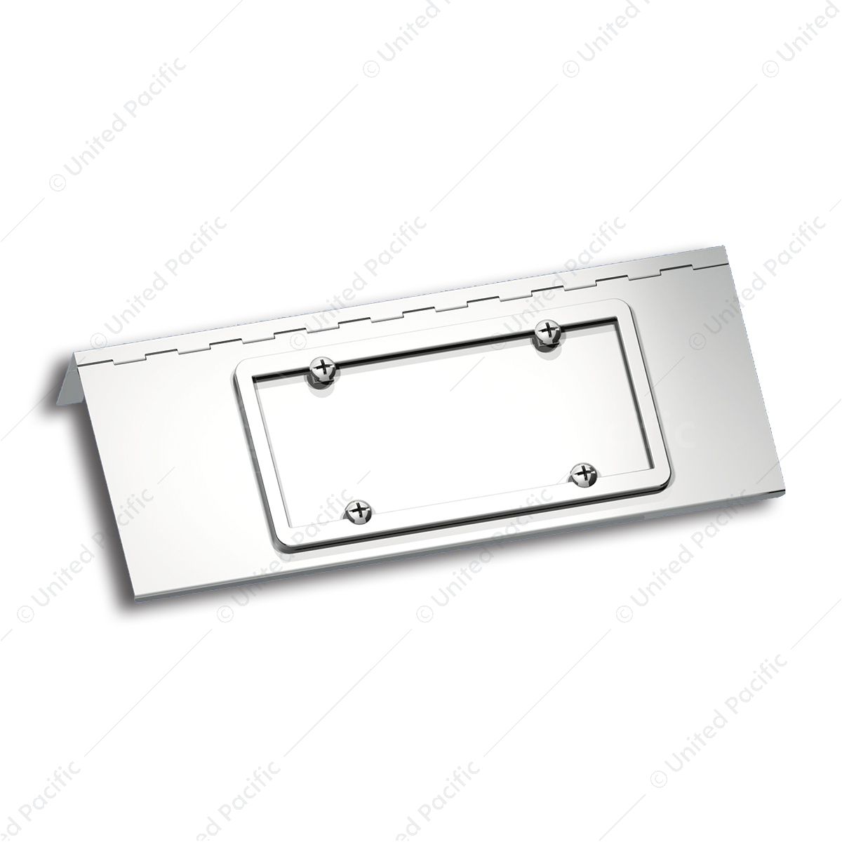 Stainless Single License Plate/Swing Plate For Peterbilt 388 (2008-2015) & 389 (2008-2023)