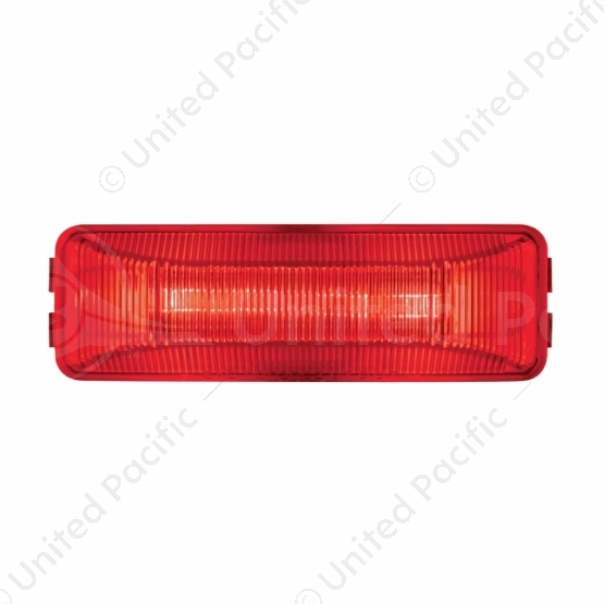 Dual Bulbs Rectangular Light (Clearance/Marker) - Red Lens
