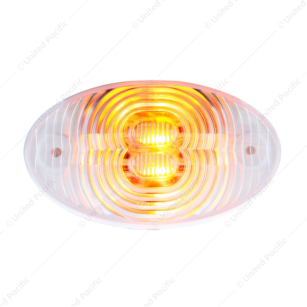 4 LED Fender Turn Signal Light For Freightliner M2-Amber LED/Clear Lens