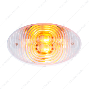 4 LED Fender Turn Signal Light For Freightliner M2-Amber LED/Clear Lens