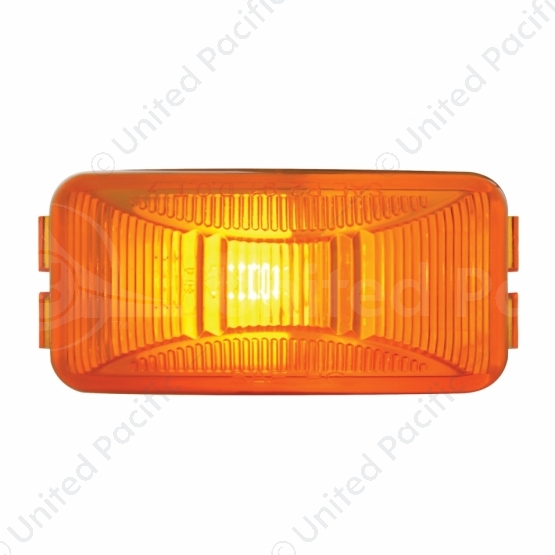Single Bulb Rectangular Light (Clearance/Marker) - Amber Lens
