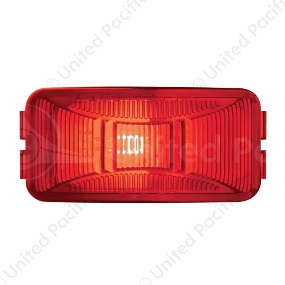 Single Bulb Rectangular Light (Clearance/Marker) - Red Lens