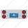 Chrome Rear Center Panel With Four 4" Lights & Grommets