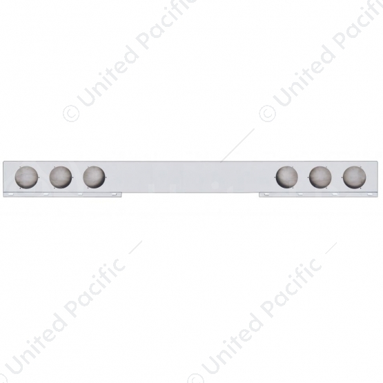 Chrome 1 Piece Rear Light Bar With Six 4" Light Cutouts