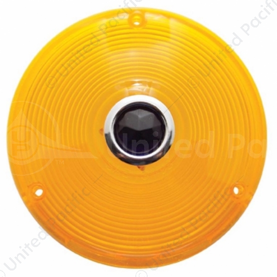 Deep Dish Light Lens With Blue Dot - Amber Lens