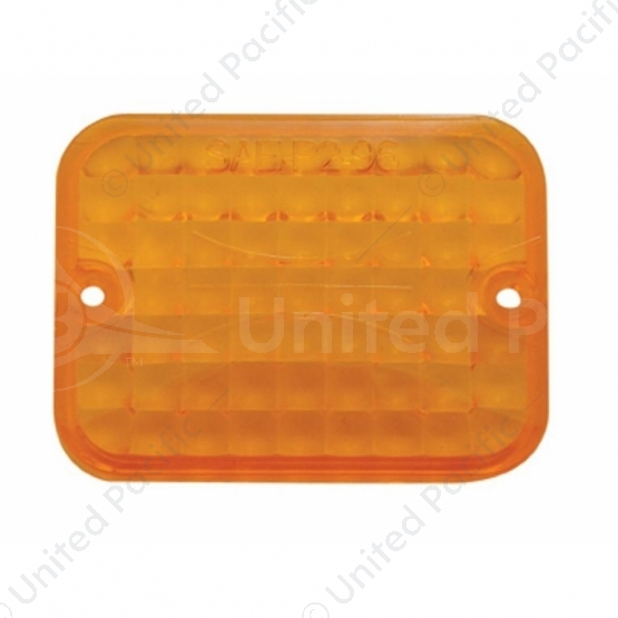 Small Rectangular Light Lens - Amber