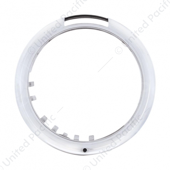 Stainless Steel "Classic" Headlight Bezel With LED Turn Signal Cutout