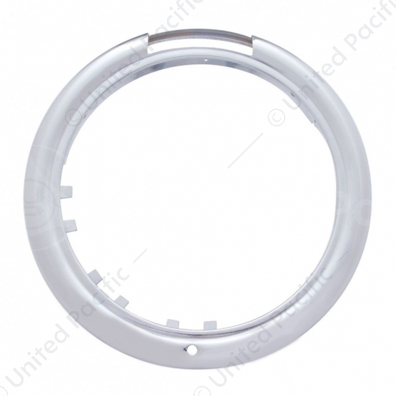 Stainless Classic Headlight Bezel With Turn Signal Cutout (Retail)