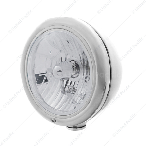 Classic Headlight Assembly With Crystal H4 Bulb