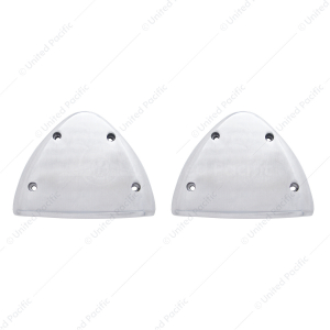 Polished Aluminum Headlight Turn Signal Cover Kit For Peterbilt (Pair)