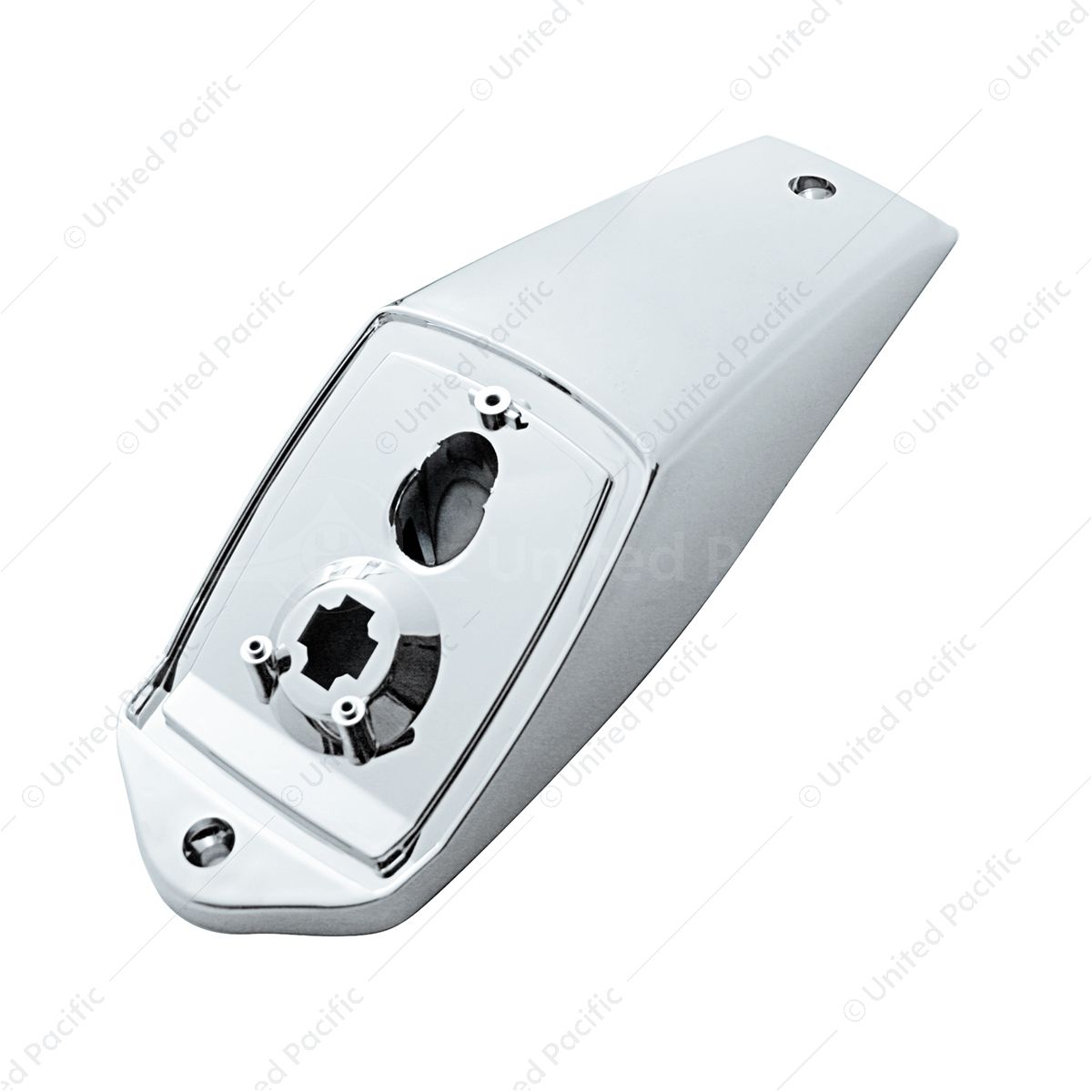 Large Rectangular Chrome Cab Light Housing
