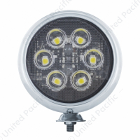 6 High Power LED 5" Round Work Light With Chrome Housing