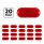 4" X 2" Oval Quick Mount Reflector - Red (20 Pcs)