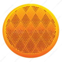 3-3/16" Round Quick Mount Reflector - Amber