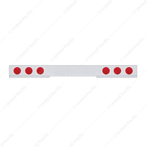 Chrome Light Bar With 4 Red Lights & Stainless Steel Bezel