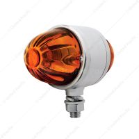 Chrome Double Face Housing With 2 Watermelon Glass Lens - Amber