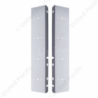 Peterbilt Stainless Front Air Cleaner Brackets Only - 4 Light Cutouts Each (Pair)