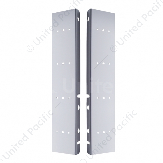 Peterbilt Stainless Front Air Cleaner Brackets Only - 4 Light Cutouts Each (Pair)