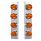 SS Front Air Cleaner Bracket With 8X Glass Beehive Lights & SS Bezels For Peterbilt-Amber Lens