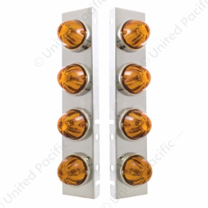 Stainless Front Air Cleaner Bracket With 8X Glass Watermelon Lights For Peterbilt