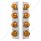 SS Front Air Cleaner Bracket With 8X Glass Watermelon Lights & SS Bezels For Peterbilt-Amber Lens
