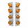 SS Front Air Cleaner Bracket With 8X Glass Watermelon Lights & SS Visors For Peterbilt -Amber Lens