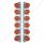 SS Front Air Cleaner Bracket With 12X Glass Watermelon Lights & SS Bezels For Peterbilt-Dark Amber L