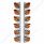 SS Front Air Cleaner Bracket With 12X Glass Watermelon Lights & SS Visors For Peterbilt-Amber Lens