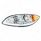 Chrome LED Headlight With LED Light Bar & Turn Signal For 2006-2017 International Prostar-Driver