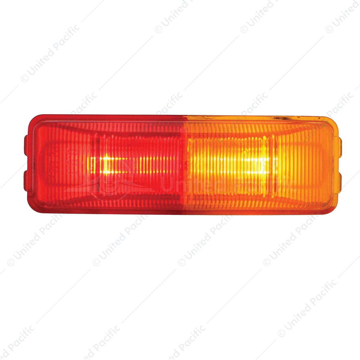 Incandescent Rectangular Fender Mount Light (Clearance/Marker) - Amber & Red Lens
