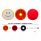2-1/2" Round Reflectorized Light Kit (Clearance/Marker) - Red Lens