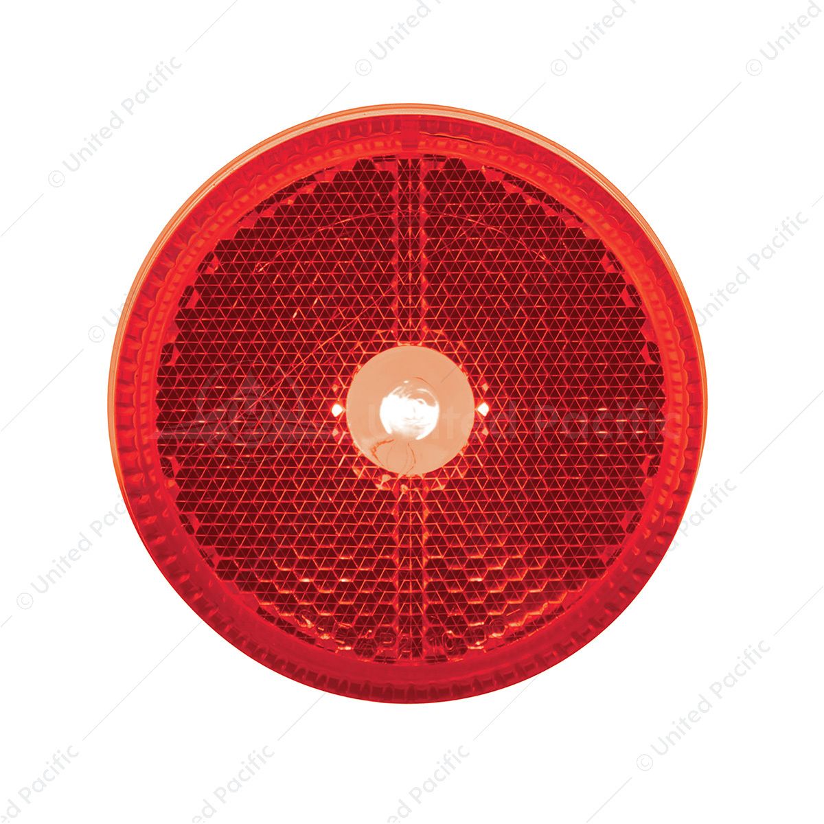 2.5" Round Reflectorized Light (Clearance/Marker) - Red Lens