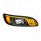 Black LED Headlight With LED Turn, Position, & DRL For Peterbilt 386 (2005-2015) & 387 (1999-2010)-