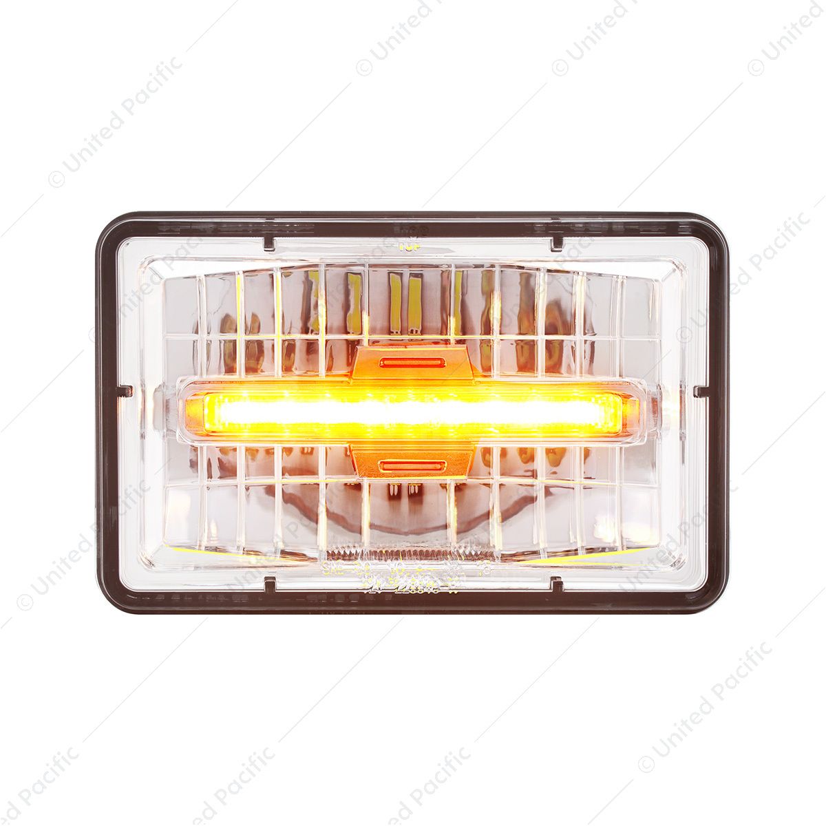 ULTRALIT - 4" X 6" Rectangular LED Headlight With Amber LED Position Light - Low Beam