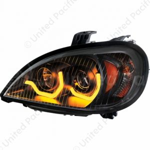 Blackout Projection Headlight With Dual Function Light Bar For 2001-2020 Freightliner Columbia - Dri