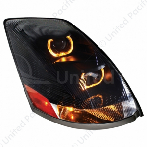 Projection Headlight With Amber LED Light Bar For 2003-2017 Volvo VN/VNL