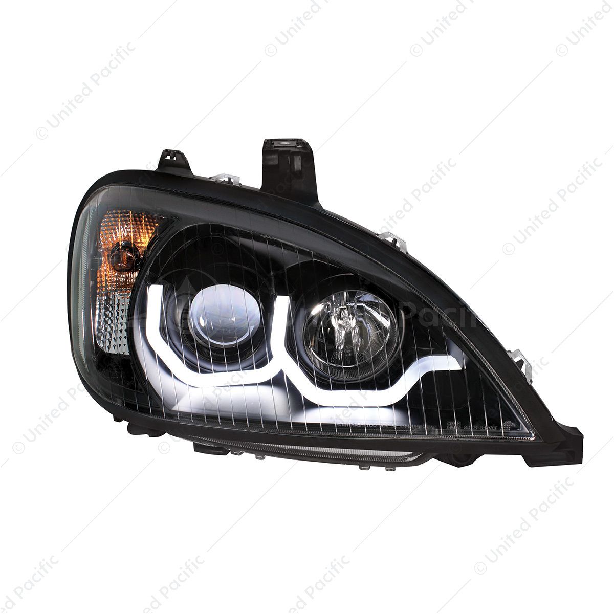 Blackout Projection Headlight With LED Position Light For 2001-2020 Freightliner Columbia - Passenge