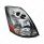 Chrome Projection Headlight With White LED Light Bar For 2003-2017 Volvo VN/VNL - Passenger