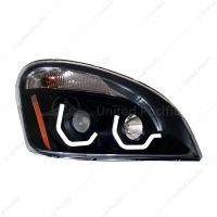 Blackout Projection Headlight With White LED Position Light For 2008-2017 Freightliner Cascadia - Pa