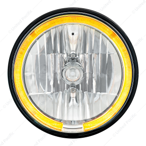 7" Crystal Headlight With LED Halo Ring