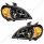 Blackout Projection Headlight Set For 2001-2020 Freightliner Columbia (Pair)