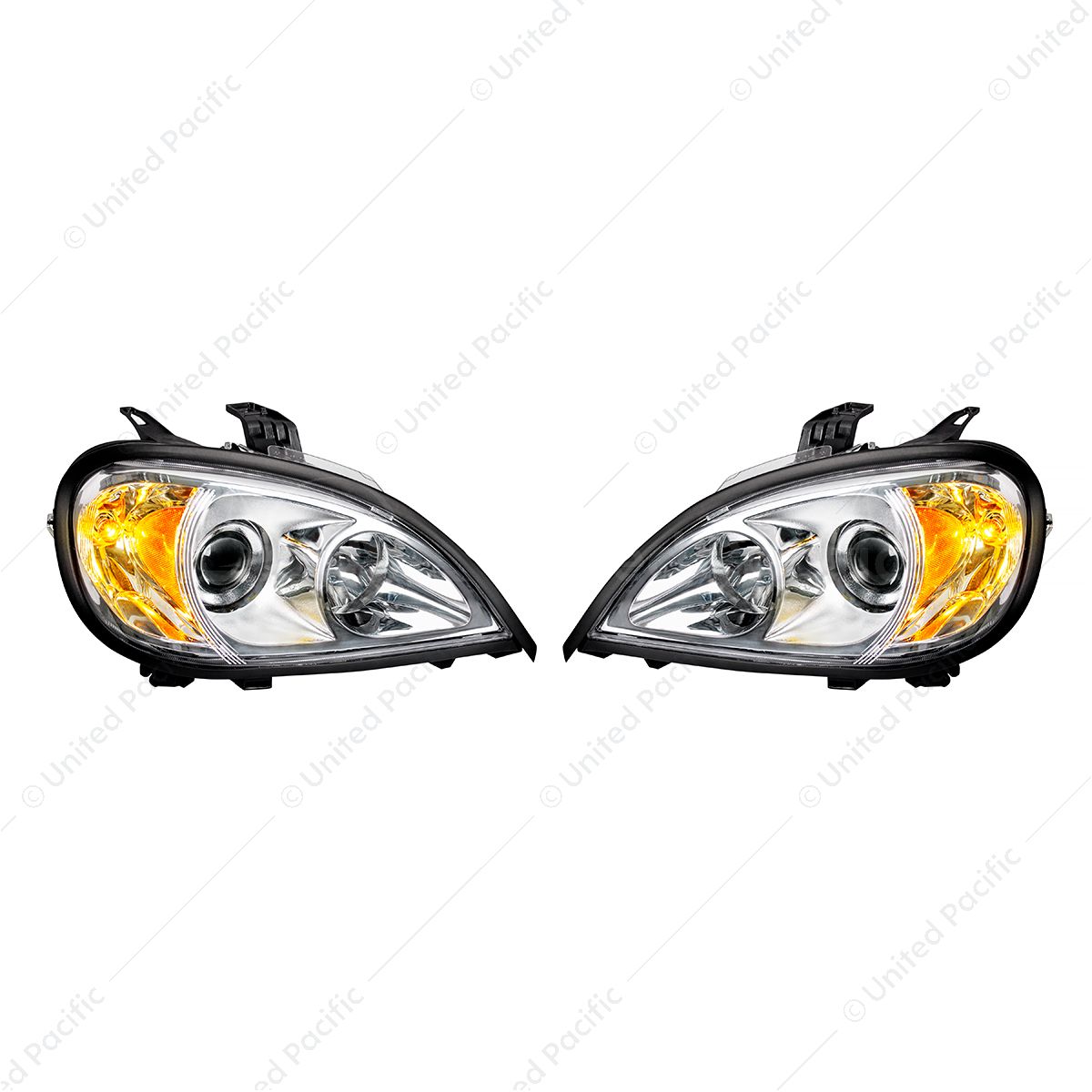 Chrome Projection Headlight Set For 2001-2020 Freightliner Columbia (Pair)