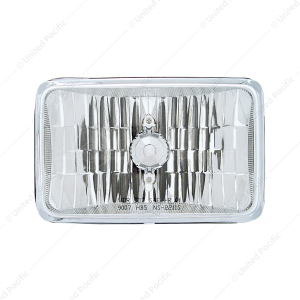 4" X 6" Crystal Rectangular Headlight, Glass Lens
